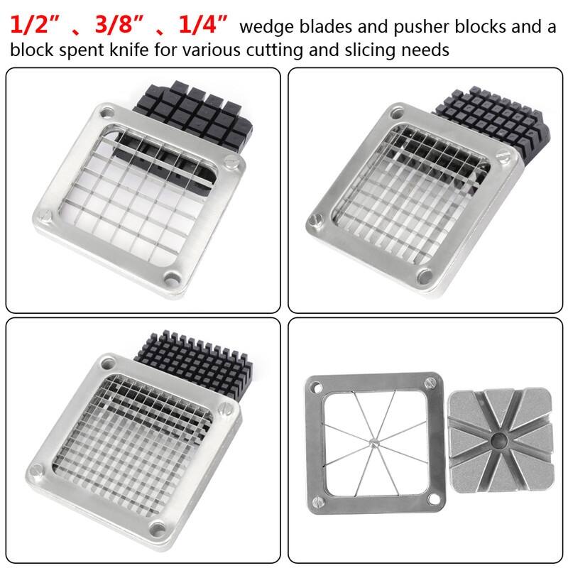 Vertical French Fry Cutter with 4Pcs Blades & 4Pcs Suction Cups & 2pcs Expansion Bolts
