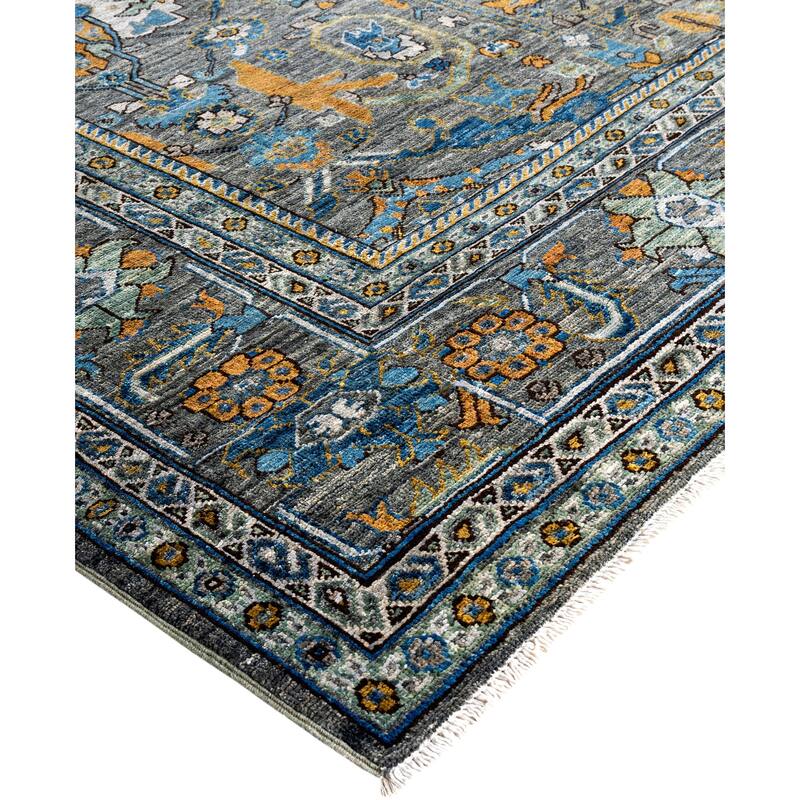 Serapi One-of-a-Kind Hand-Knotted Area Rug - Green - 7' 11" x 9' 9"