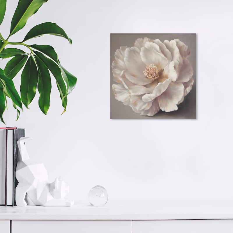 Wynwood Studio Canvas Floral and Botanical Fragrant Flower White and Cream White Traditional Wall Art Canvas Print - White, Gray - 12 x 12