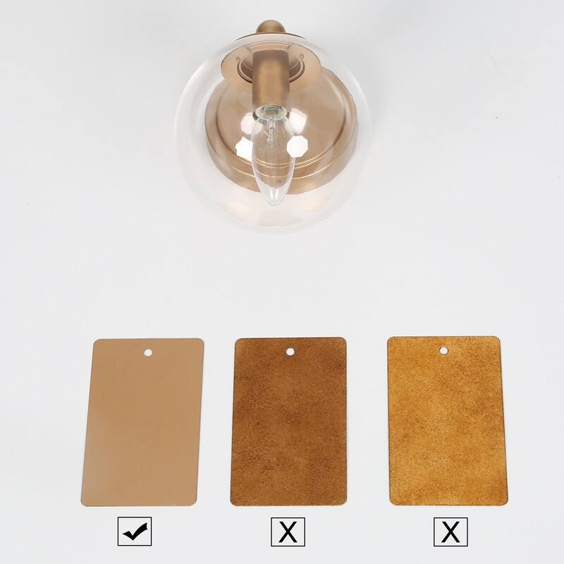 Mid-century Modern Gold Bathroom Vanity Lights French Country Glass Globe Wall Sconce