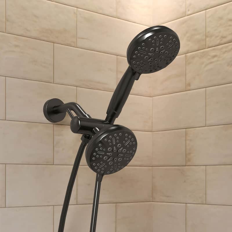 GRANDJOY 5-Spray Wall Mounted Shower Faucet System with Valve