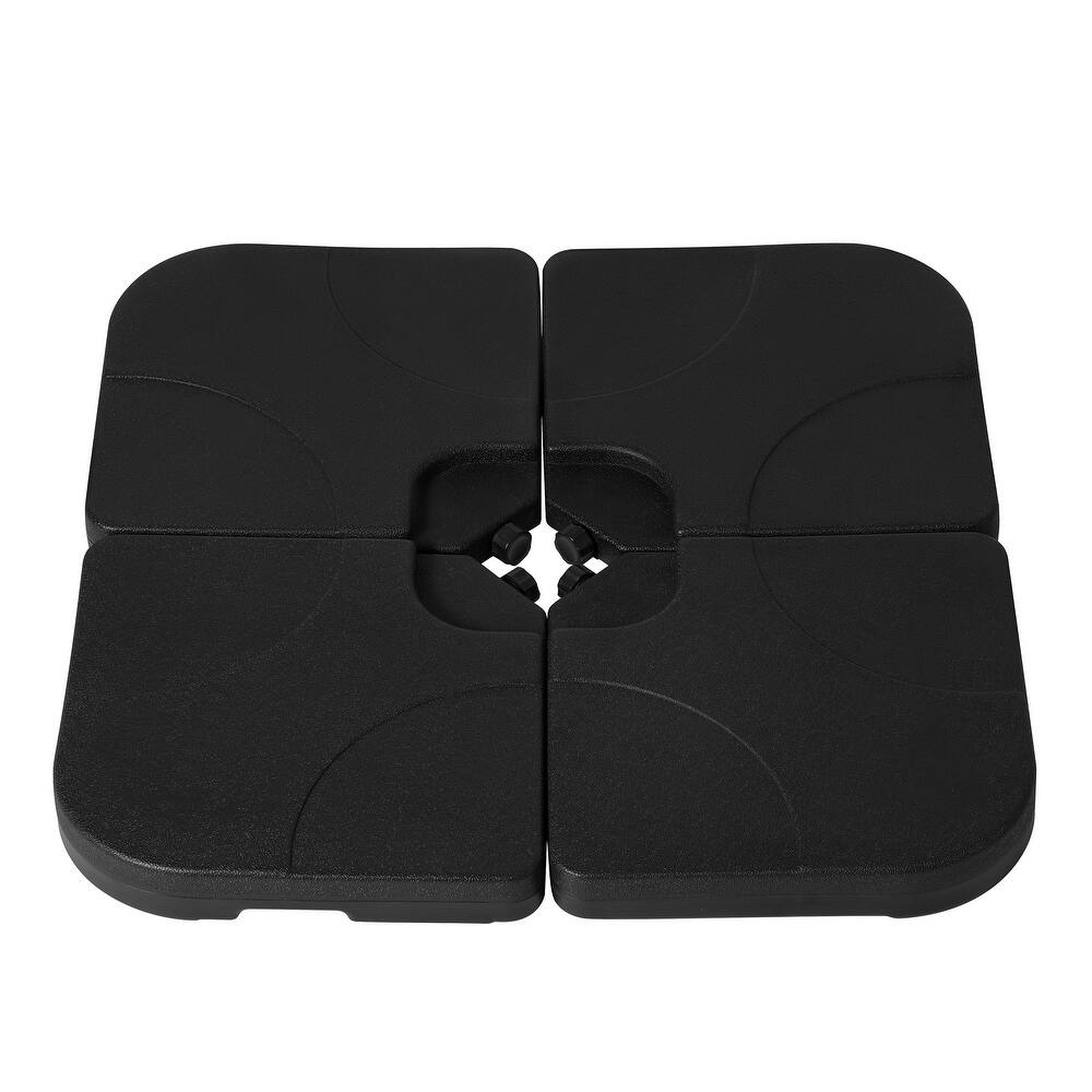 Hilford Cantilever 4-piece Heavy Duty Fillable Patio Umbrella Weighted Base Stand