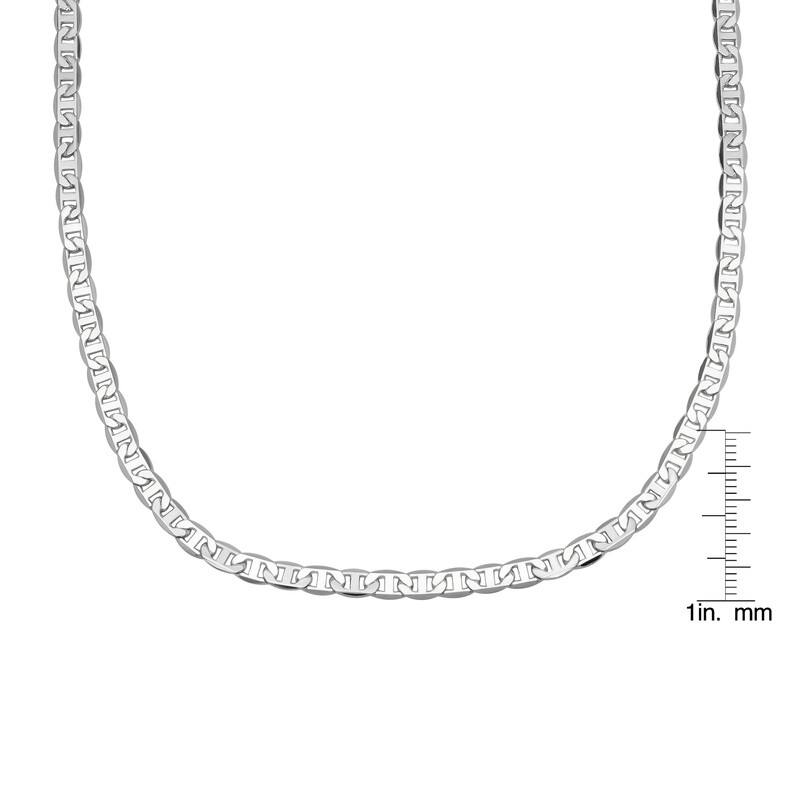Victoria Townsend Silver Plated Flat Anchor Link Chain Necklace