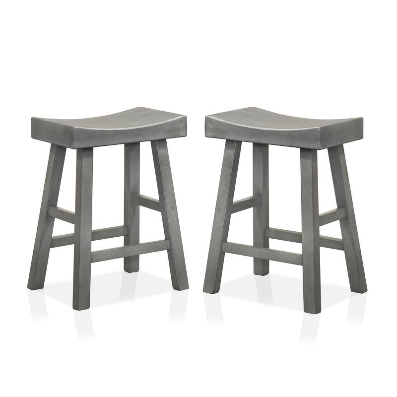Howler Transitional 24-inch Saddle Stool (Set of 2) by Furniture of America