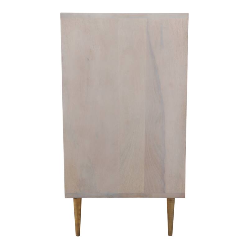 Modern Accent Cabinet with Textured Circle Door Design - 31", Black - 30.5"