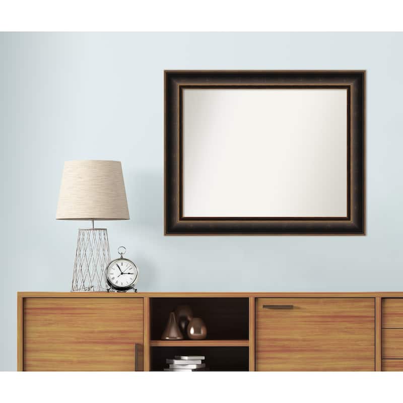 Villa Oil Rubbed Bronze Non-Beveled Wood Framed Wall Mirror - Villa Oil Rubbed Bronze
