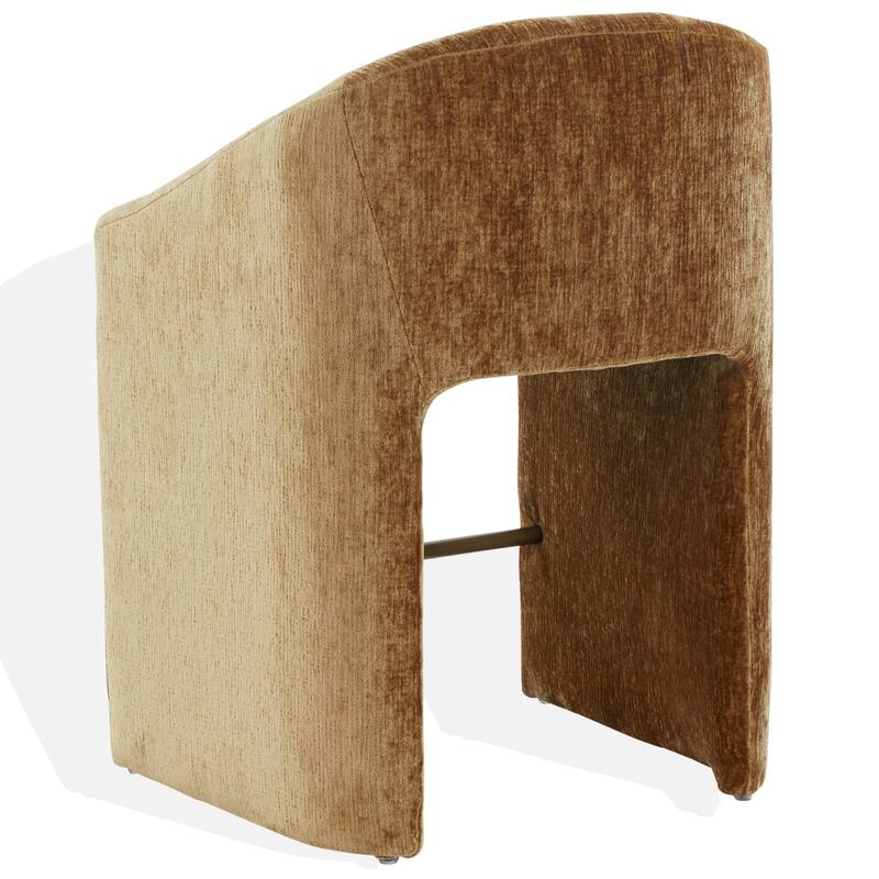 SAFAVIEH Couture Kagan Chenille 27-inch Counter Stool - 26"W x 24"D x 35"H