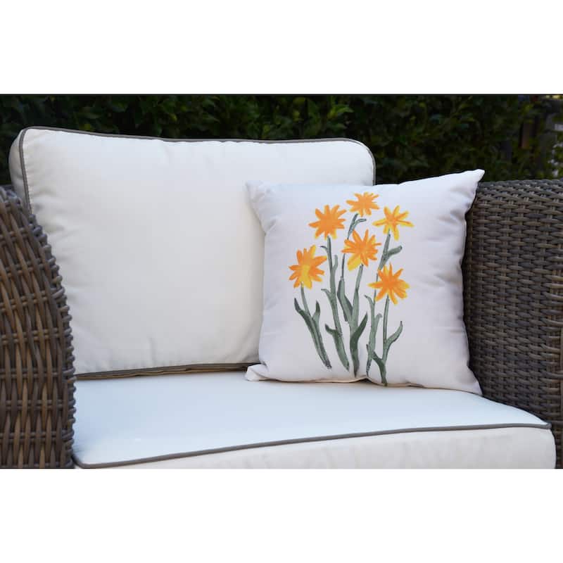 18 x 18 inch Daffodils Outdoor Pillow