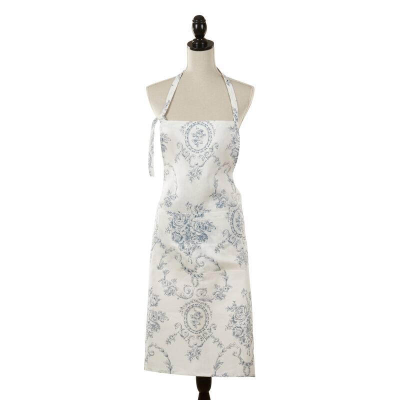 Charming Toile Floral Apron - 28"x35" - 28"x35"