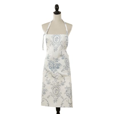 Charming Toile Floral Apron - 28"x35"