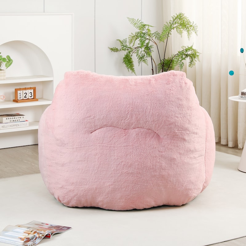 Bean Bag Chair, Bean Bag Sofa Chair with Armrests Stuffed High-Density Foam, Lazy Sofa Comfy Chairs BeanBag Chair