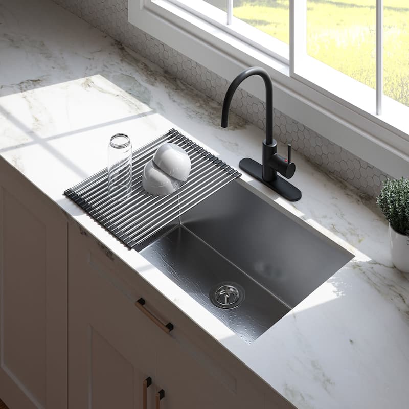 Design House 32" Undermount Single Basin Stainless Steel Kitchen Sink