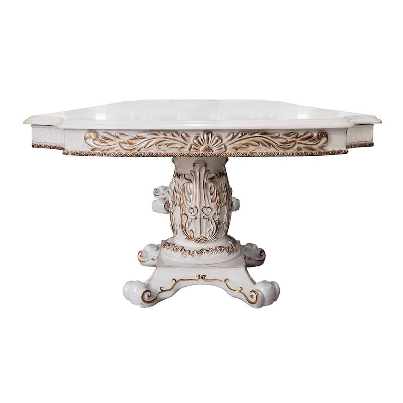 Casada Antique Pearl Dining Table with Double Pedestal