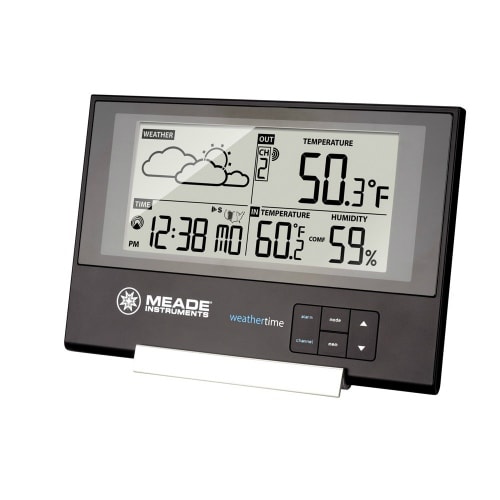 Meade TE346W Slim Line Personal Weather Station With Atomic Clock