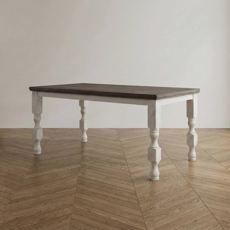 Furniture of America Ionessa Rustic Antique White 79-inch Counter Height Table - Antique White