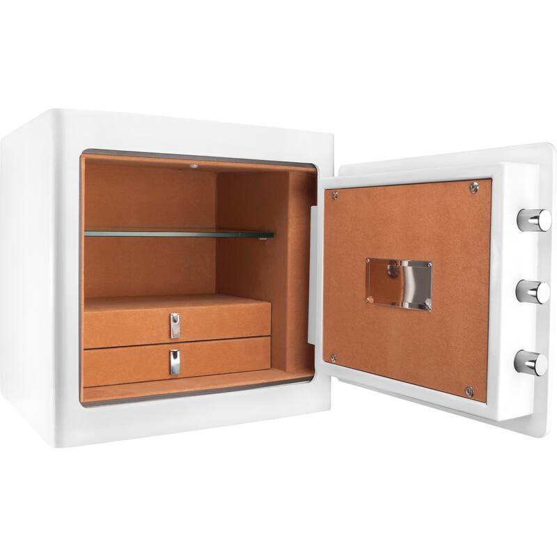 1.01 Cubic Ft White Jewelry Safe