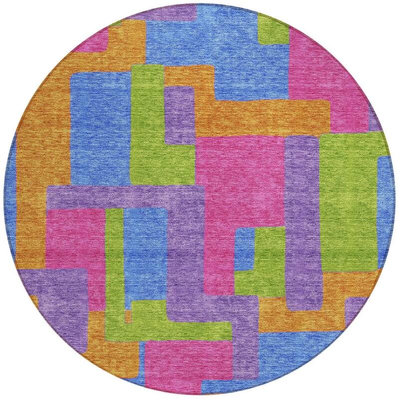 HomeRoots Abstract Transitional Rectangle Outdoor Rug