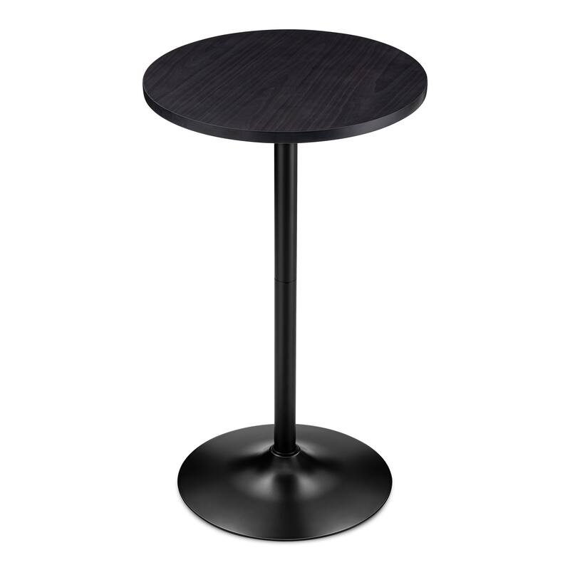 Glitzhome Set of 3 Leatherette Adjustable Swivel Bar Stool Pub Table Set