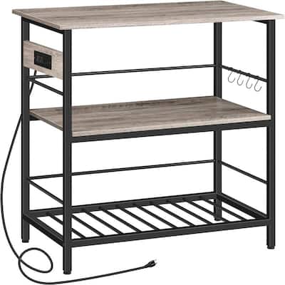 Kitchen Island with Storage - 18.9"D x 35.4"W x 35.8"H
