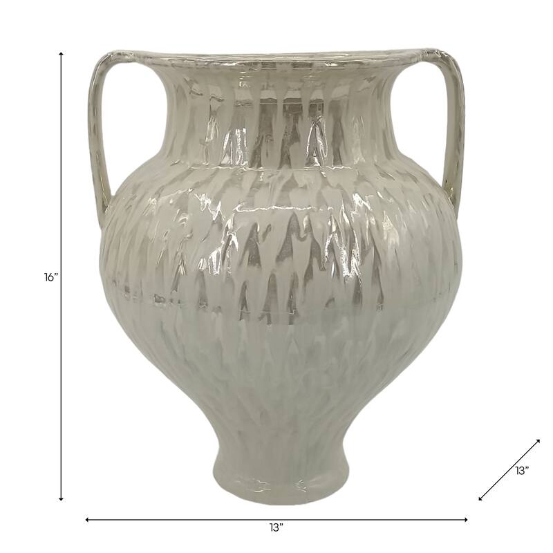 Stoneware Decorative Vase with Sculptural Twisted Design Home Decor