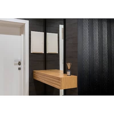 94.5 in. x 4.8 in. x 0.5 in. Acoustic Vinyl Wall Cladding Siding Board - Set of 4pc