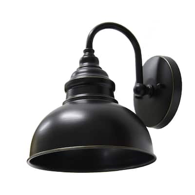 AA Warehousing 1 Light Outdoor Wall Mounted Light in Imperial Black Finish