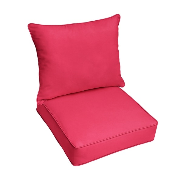 Sunbrella Hot Pink Indoor Outdoor Pillow and Cushion Set Corded