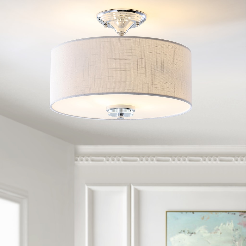 Marc Metal LED Semi Flush Mount, Oil Rubbed Bronze/White by JONATHAN Y