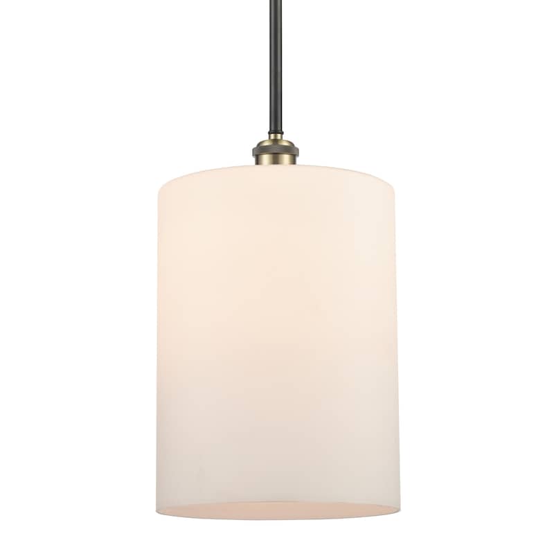Innovations Lighting 516-1S-14-9-L Cobbleskill Pendant Cobbleskill 9" - Matte White / Black Antique Brass