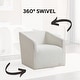 preview thumbnail 13 of 22, Roundhill Furniture Nice Modern Barrel Armchair, 360° Swivel White