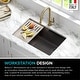 preview thumbnail 115 of 121, KRAUS Bellucci Workstation Undermount Granite Composite Kitchen Sink