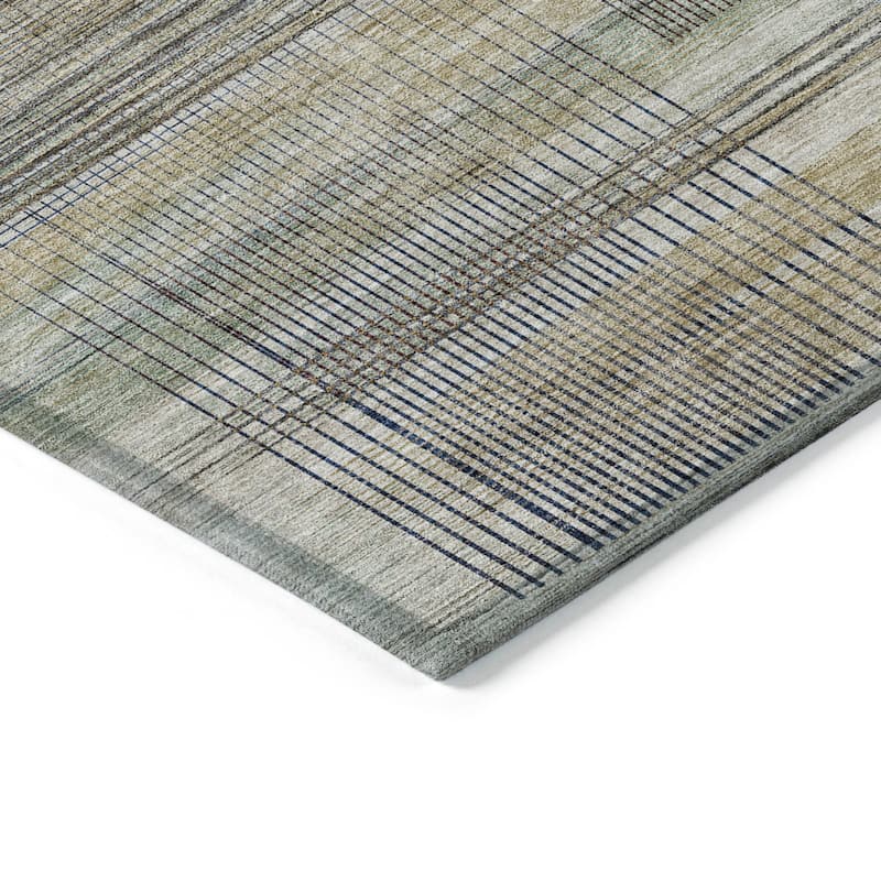 Machine Washable Indoor/ Outdoor Chantille Contemporary Imprints Rug