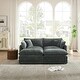 preview thumbnail 103 of 162, Cloud Chenille Upholstered Modular Sectional Sofa with DIY Combination Design Gray 2-Seater Sofa+Ottomans*2