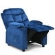 preview thumbnail 22 of 38, Gymax Kids Youth Recliner Chair Velvet Fabric w/Cup Holder & Side