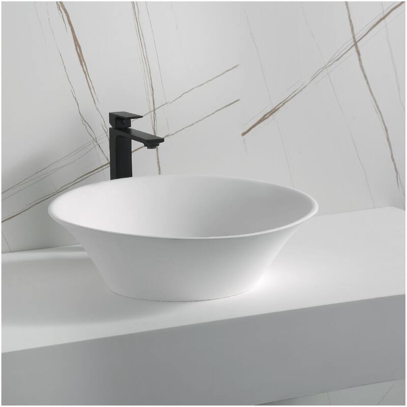 Karran USA QM164 Quattro Matte 20-5/8" Oval Acrylic Vessel Bathroom