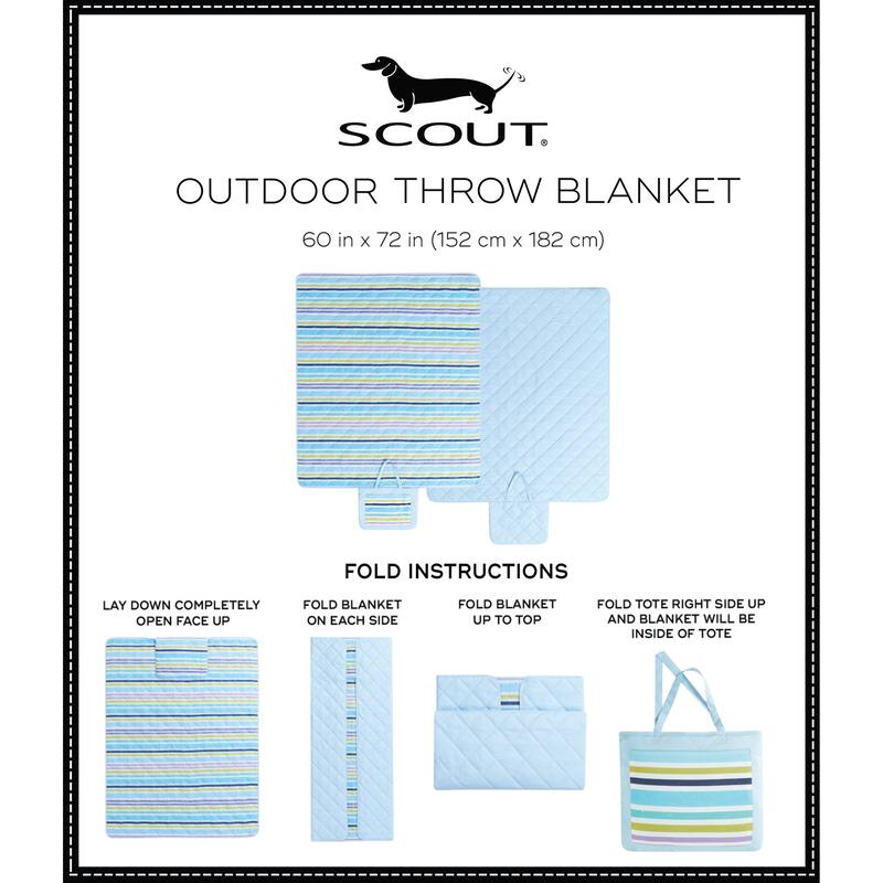 SCOUT Bluehemian Rhapsody 60x72 Water Resistant Outdoor Blanket