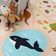 preview thumbnail 2 of 6, Kids Rug Wild Animals Play Mat in Beige Multicolor