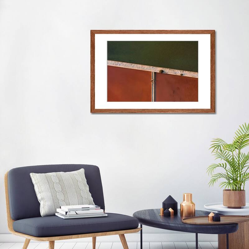 iCanvas "Abstract Minimal And Texture Rich Red And Green Salt Farm From Above" by Michael Schauer PFA