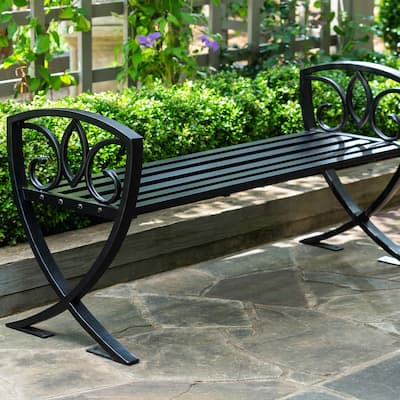 48 in. Garden Metal Shield Bench