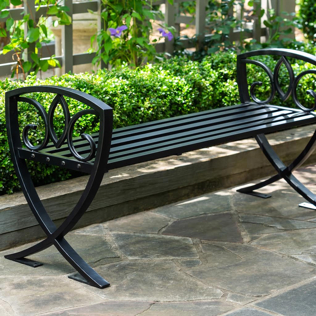 48 in. Garden Metal Shield Bench