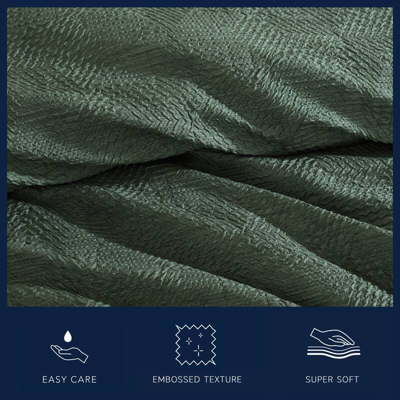 Nautica Point Harbor Solid Embossed Comforter Set