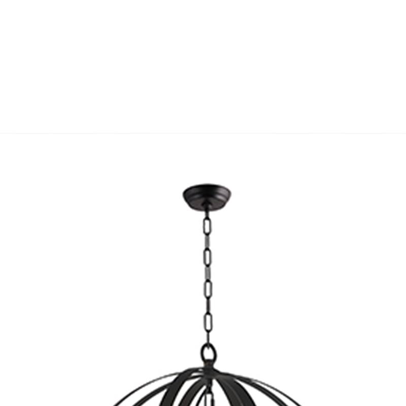 3 Light Globe Chandelier in Antique Brown Finish and Clear Crystals