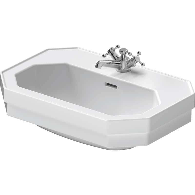 Duravit 1930 Series 23-5/8" Specialty Ceramic Wall Mounted Bathroom - White / Glazed Underside - Painted