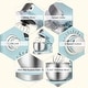 preview thumbnail 15 of 36, 3.2Qt Stand Mixer, 6-Speed Lightweight Kitchen Mixer with Whisk, Hook