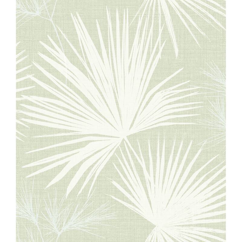 A-Street Prints Hatteras Light Green Palms Wallpaper