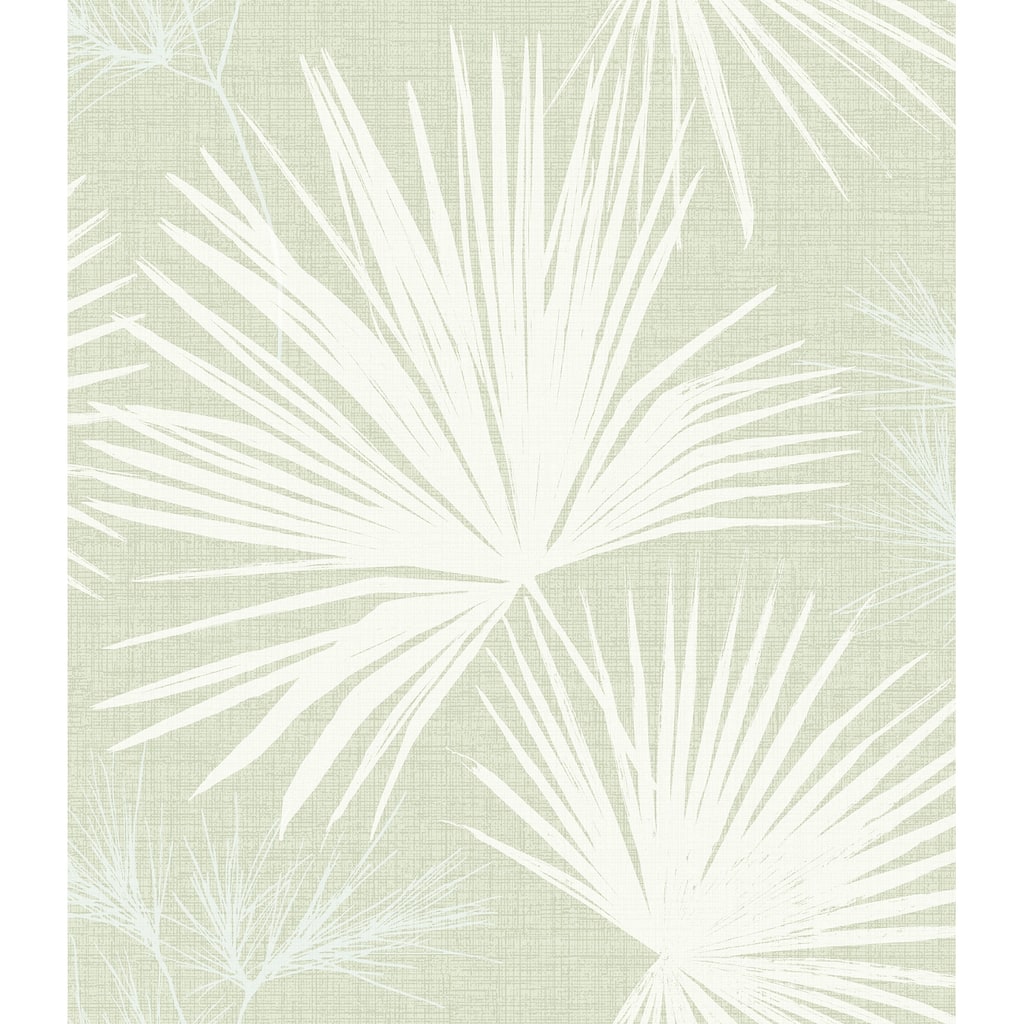 A-Street Prints Hatteras Light Green Palms Wallpaper