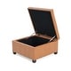 preview thumbnail 48 of 51, Veronica Contemporary Tufted Leather Storage Ottoman by Christopher Knight Home