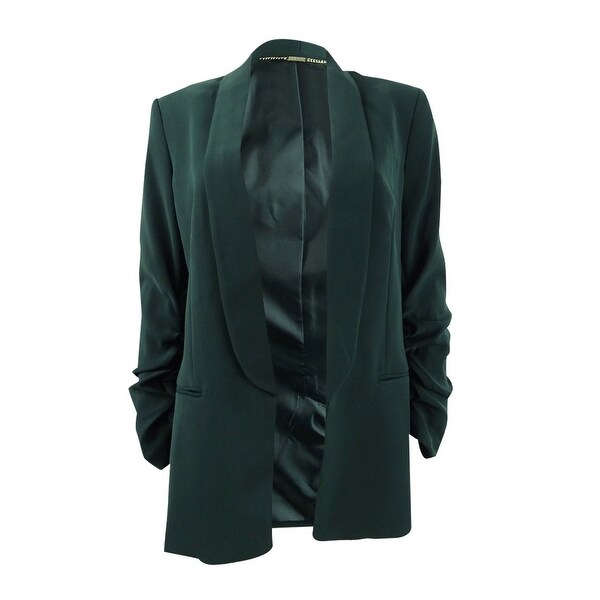 DKNY Women's Ruched-Sleeve Open-Front Blazer. Opens flyout.