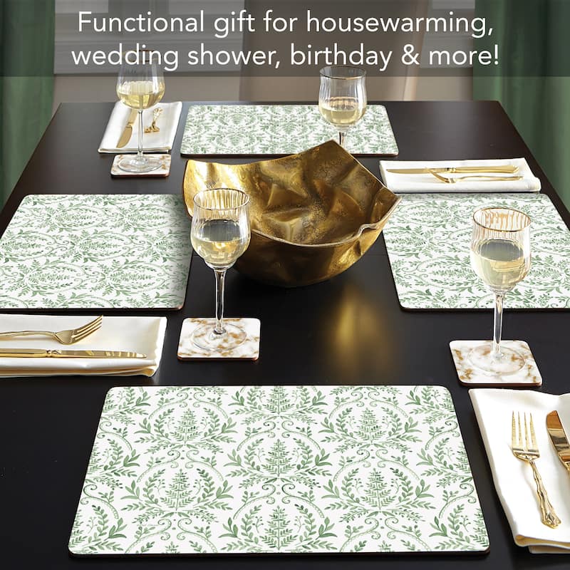 Hardboard Placemat, Fern Fronds, Set of 2, Made in the USA