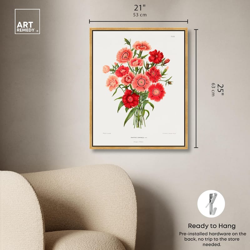 Rainbow Pink Flower by Wendel Canvas by Art Remedy